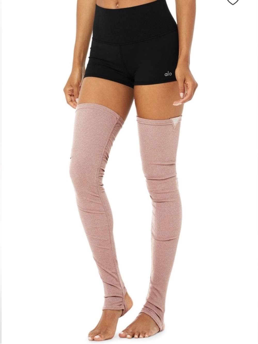 ALO Yoga Goddess Leg Warmers Smoky Quartz Heather Size XS/S